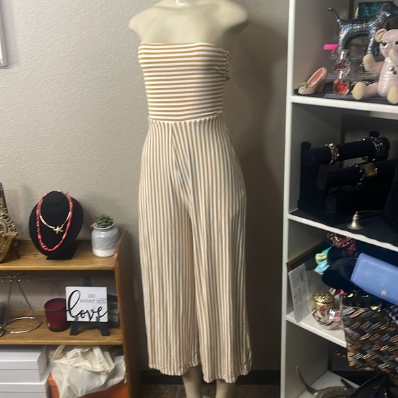 Great Condition XS American Eagle Outfitters Stripped Tie Back Jumpsuit - Picture 1 of 7